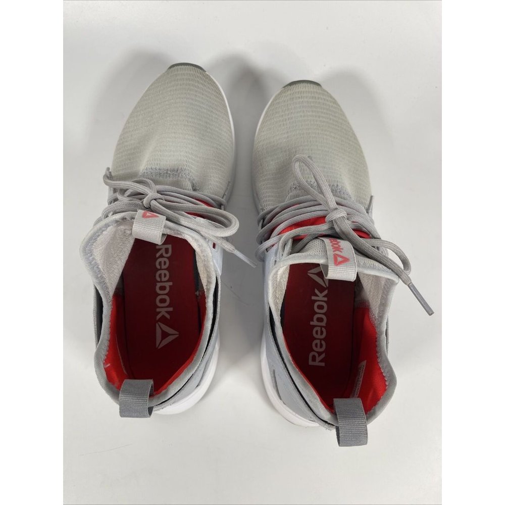 Reebok Mens CN6613 Canvas Low Top Lace Up Fashion Sneakers Size 7 Grey/Neon Red - Picture 11 of 15